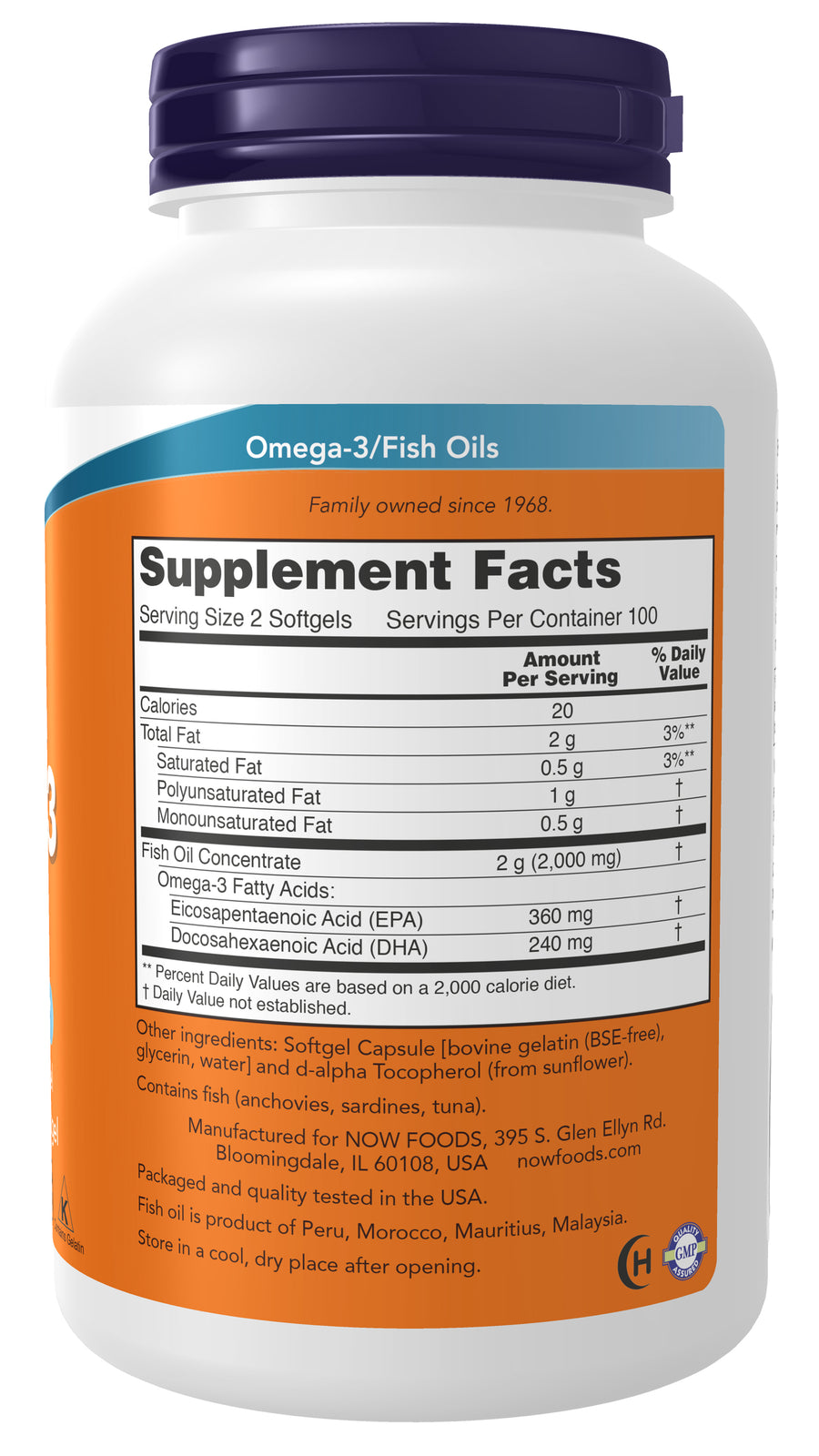 NOW Foods Omega-3 1000 mg Fish Oil