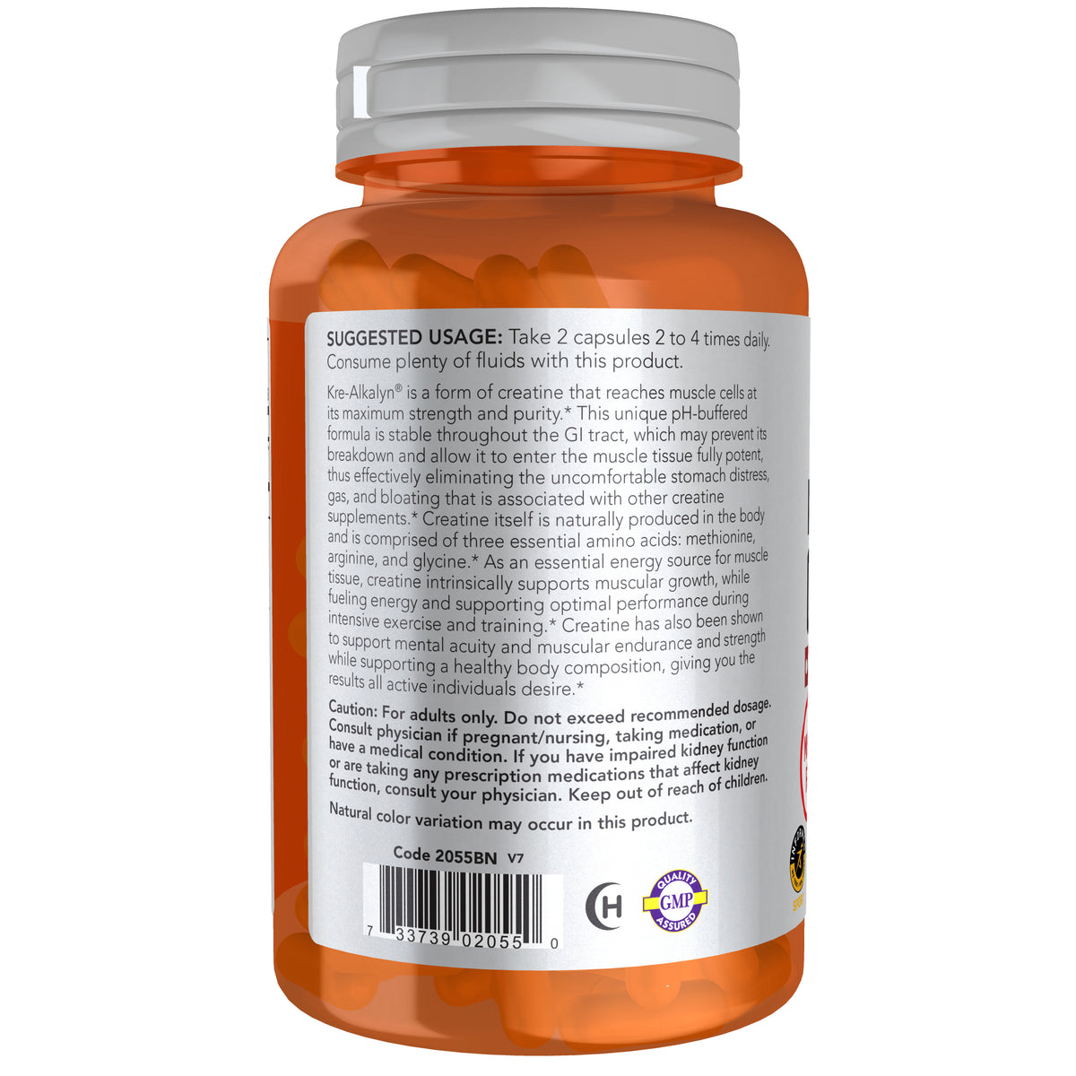 NOW Foods Sports Kre-Alkalyn Creatine, 120 Capsules