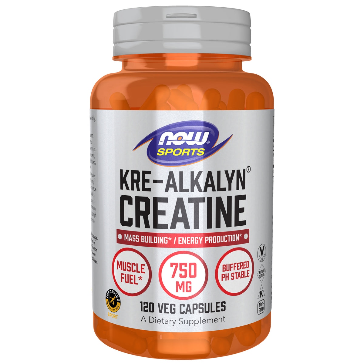 NOW Foods Sports Kre-Alkalyn Creatine, 120 Capsules