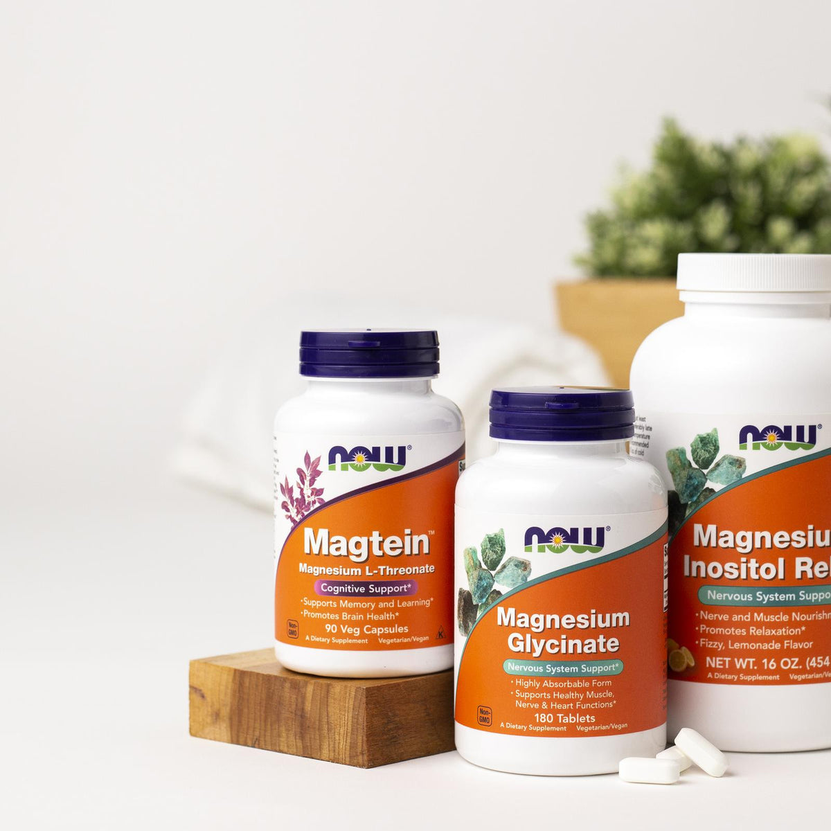 NOW Foods Magtein Magnesium L-Threonate, 90 Veg Capsules