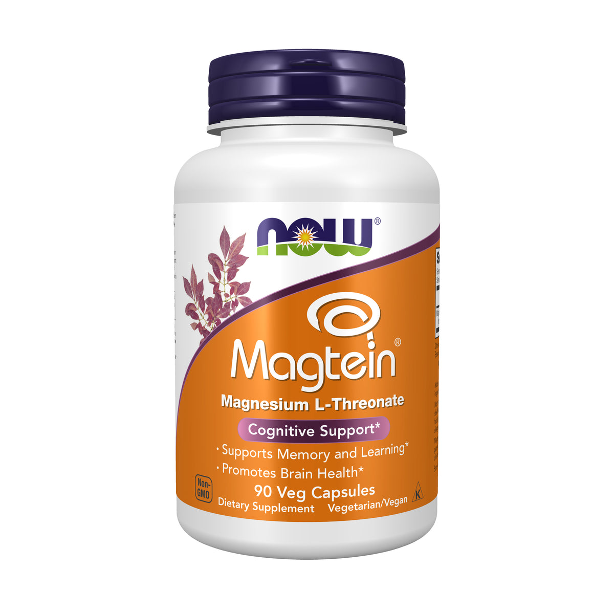 NOW Foods Magtein Magnesium L-Threonate, 90 Veg Capsules