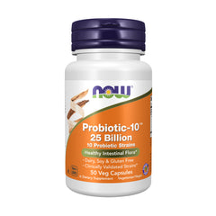 NOW Foods Probiotic-10 25 Billion, 50 Veg Capsules