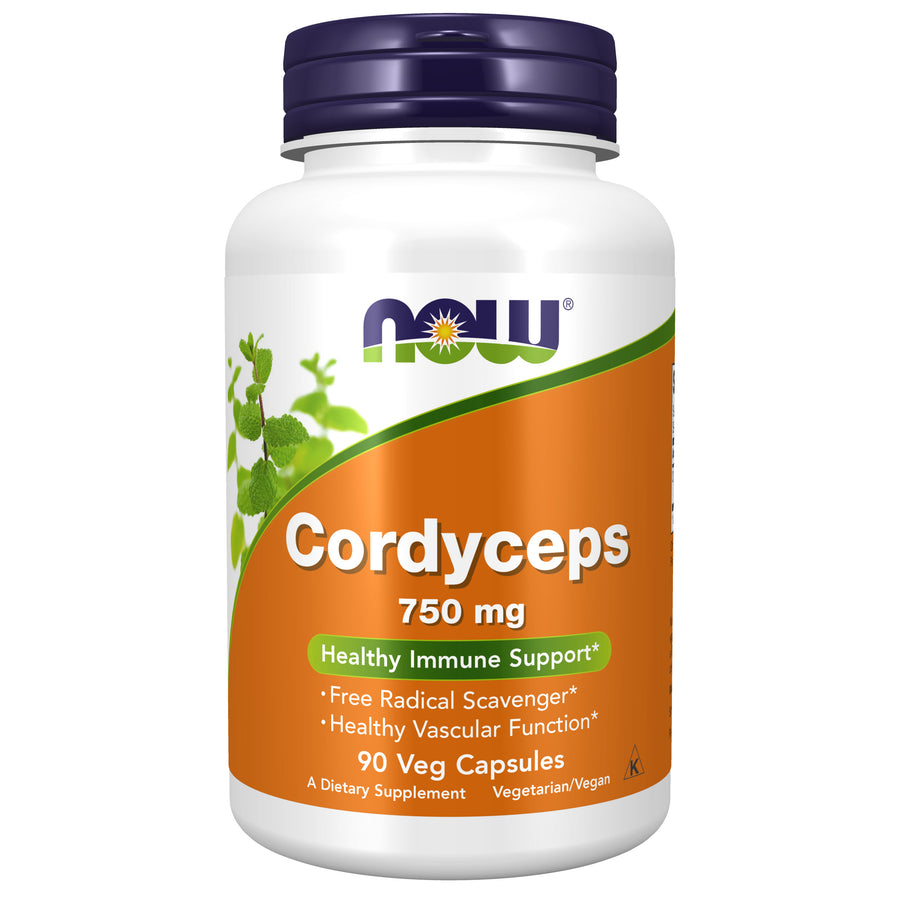 NOW Foods Cordyceps 750 mg, 90 Veg Capsules