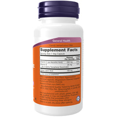 NOW Foods Alpha Lipoic Acid 100 mg, 60 Veg Capsules