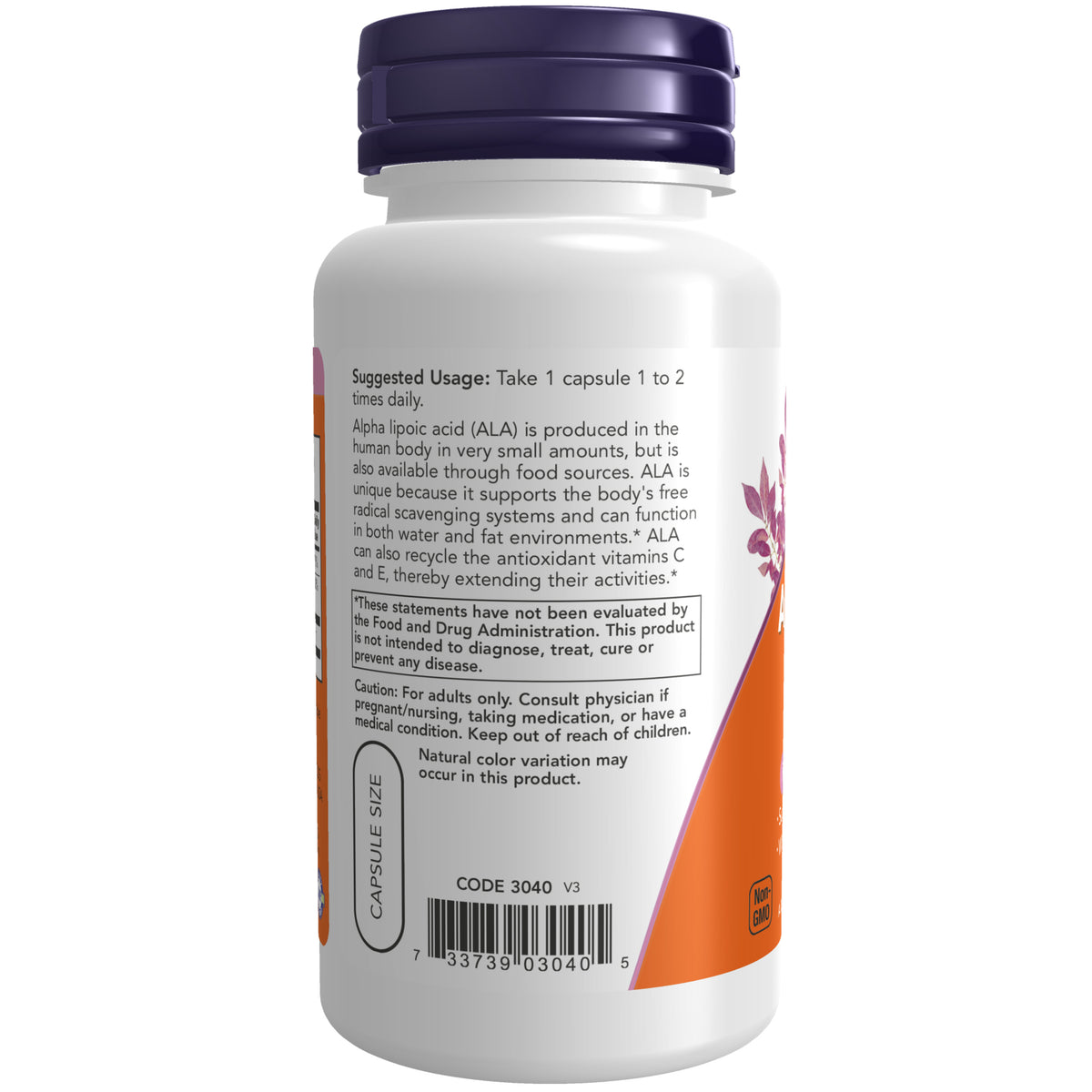 NOW Foods Alpha Lipoic Acid 100 mg, 60 Veg Capsules