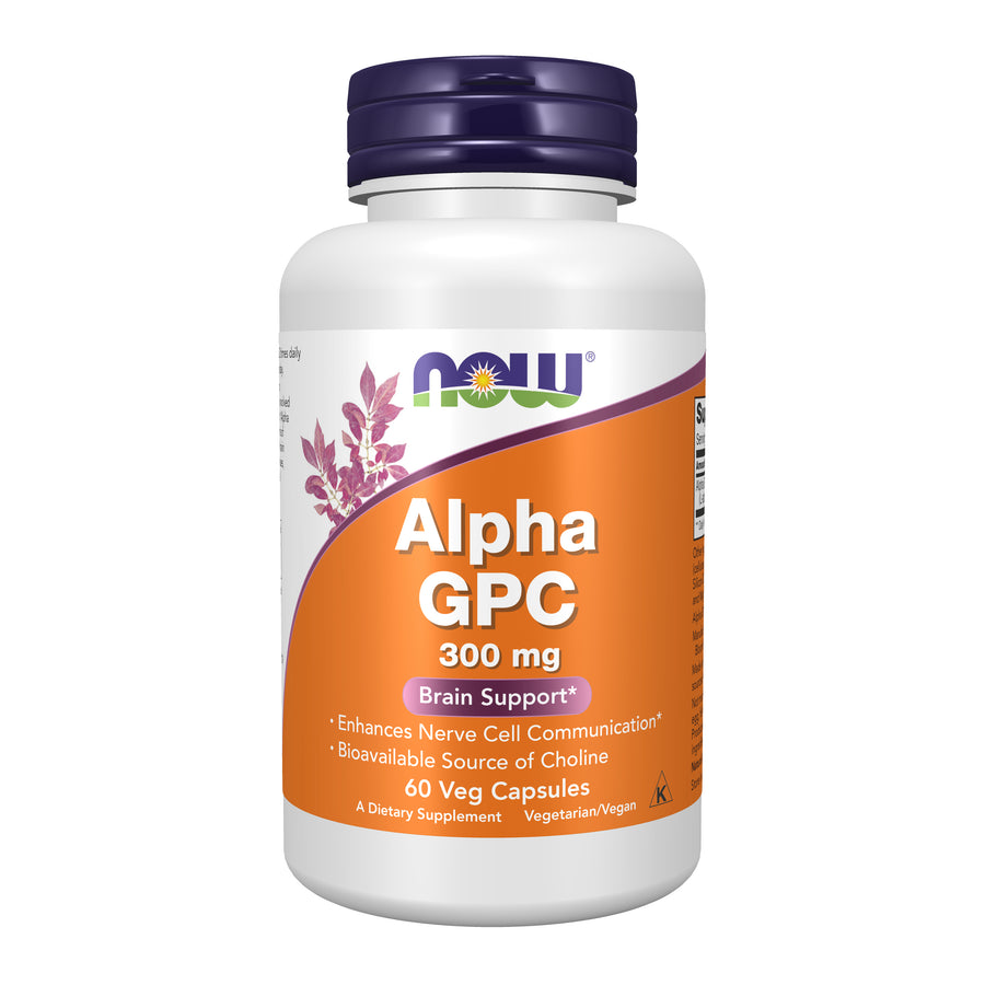 NOW Foods Alpha GPC 300 mg, 60 Veg Capsules