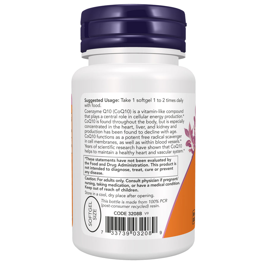 NOW Foods CoQ10 100 mg with Vitamin E, 50 Softgels