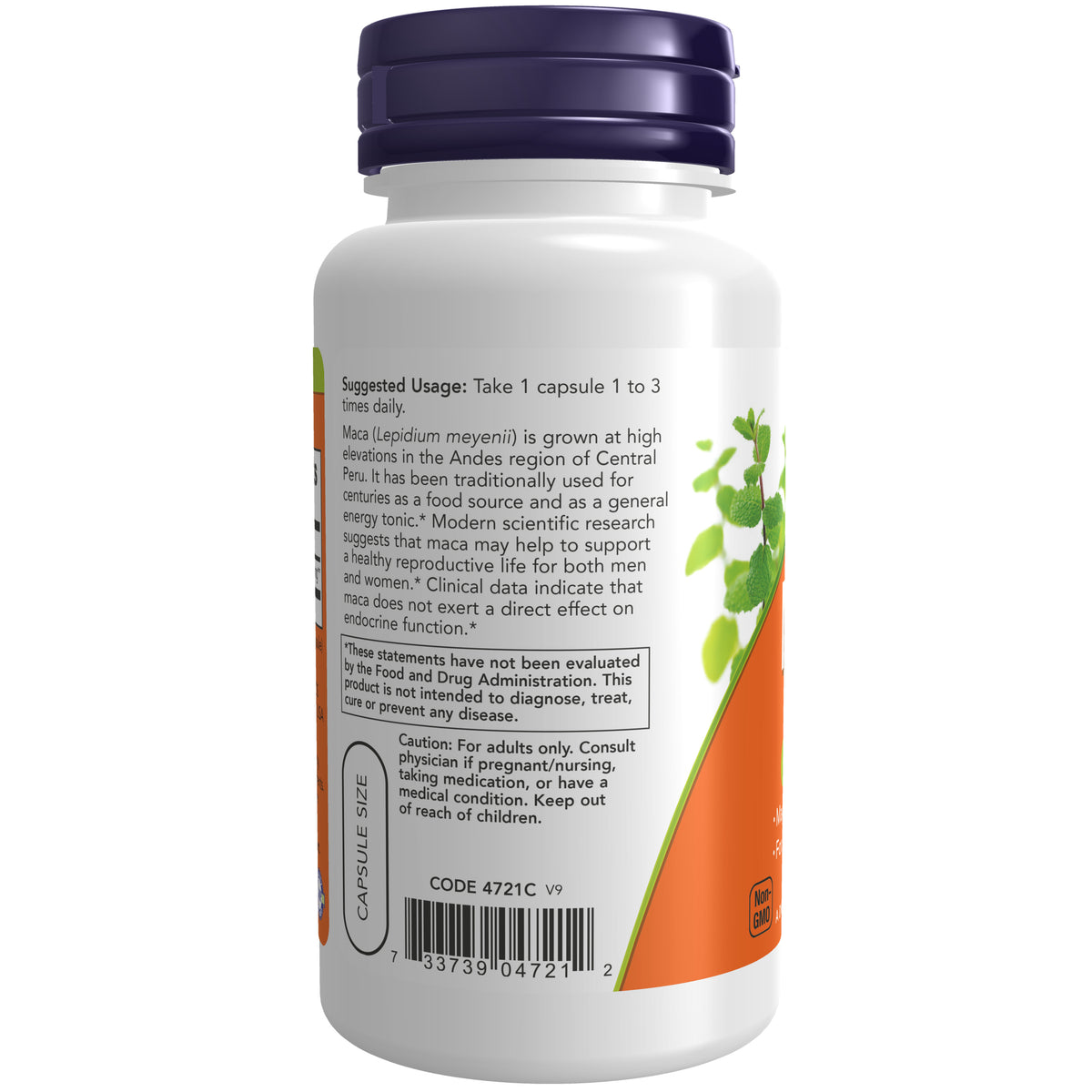 NOW Foods Maca 500 mg, 100 Veg Capsules