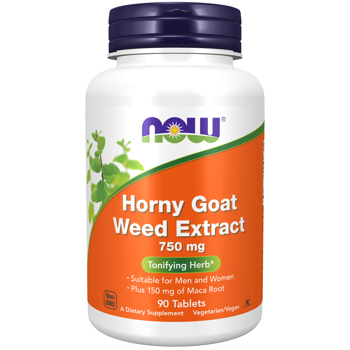 NOW Horny Goat Weed Extract 750 mg, 90 Tablets