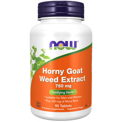NOW Horny Goat Weed Extract 750 mg, 90 Tablets