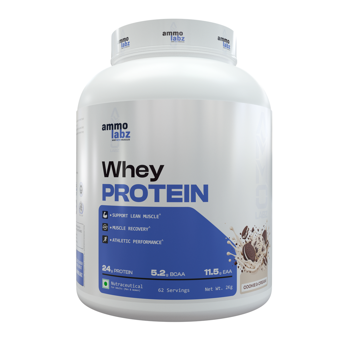 Ammo Labz Whey Protein, 2 kg (62 Servings)