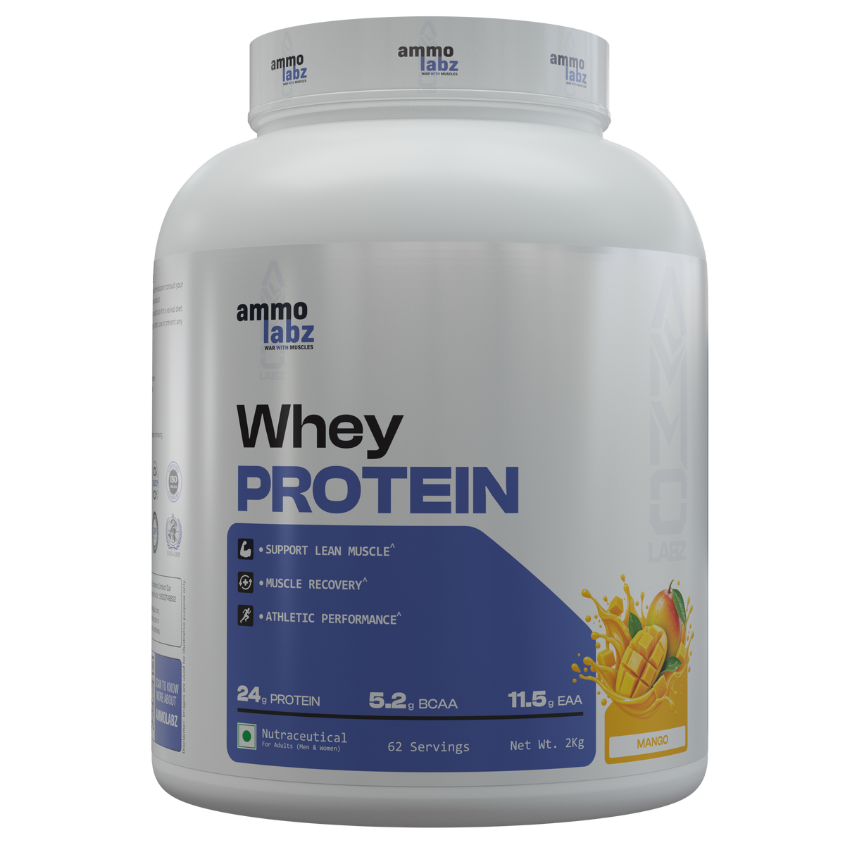 Ammo Labz Whey Protein, 2 kg (62 Servings)