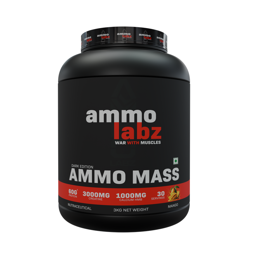 Ammo Labz Ammo Mass Dark Edition Mass Gainer, 3 kg (30 Servings)