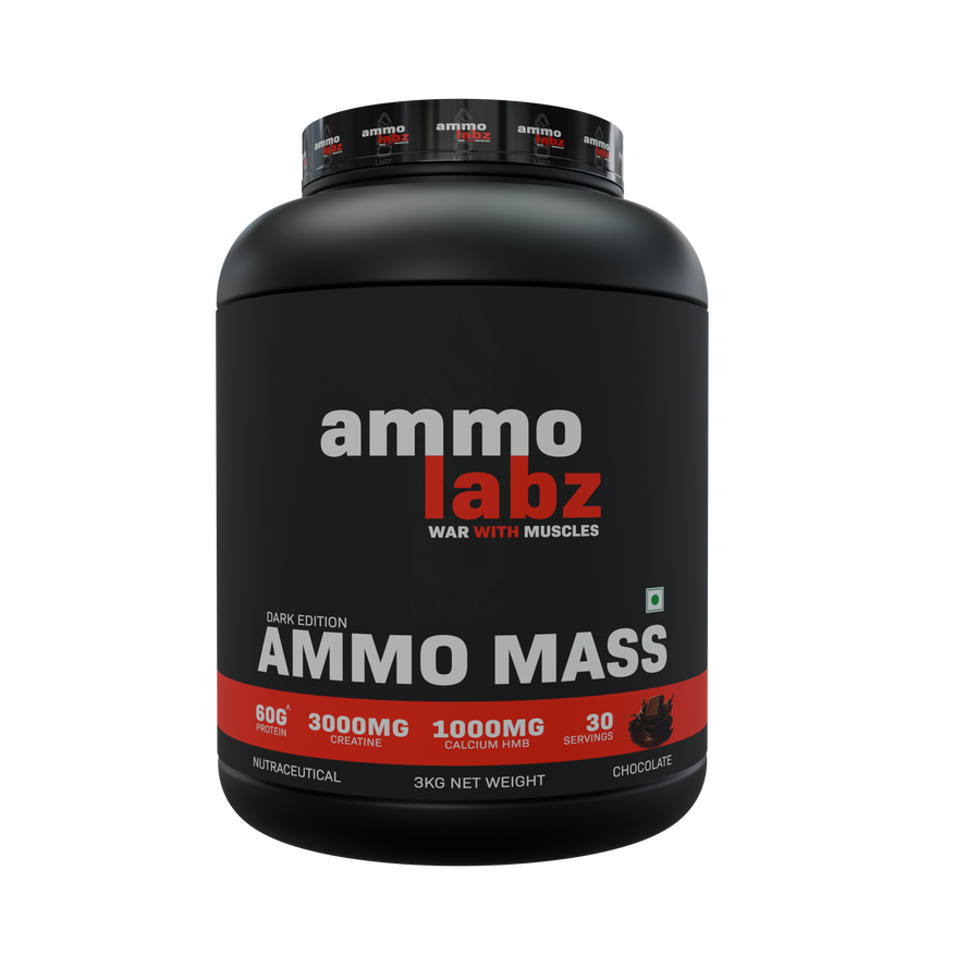 Ammo Labz Ammo Mass Dark Edition Mass Gainer, 3 kg (30 Servings)